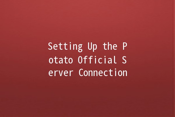 Setting Up the Potato Official Server Connection 🔧🍟