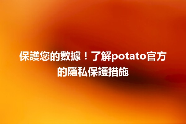 🌟 保護您的數據！了解potato官方的隱私保護措施 📊