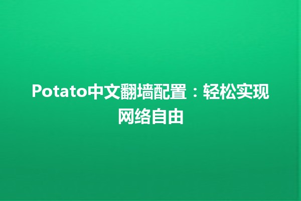 Potato中文翻墙配置：轻松实现网络自由🌐✨