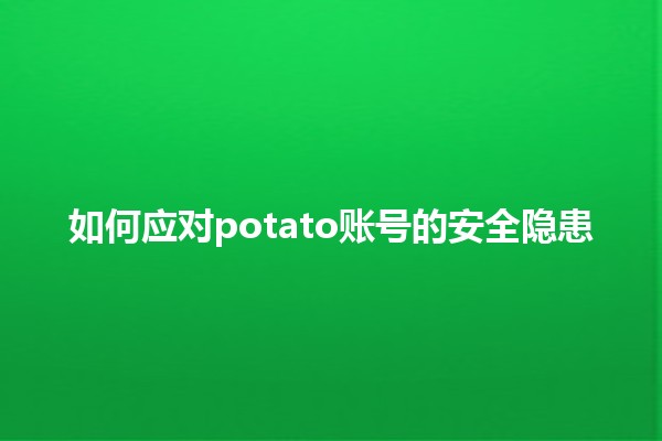 如何应对potato账号的安全隐患🔒🛡️