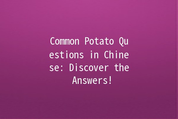 Common Potato Questions in Chinese: Discover the Answers! 🥔❓