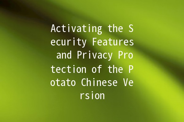 Activating the Security Features and Privacy Protection of the Potato Chinese Version 🥔🔒