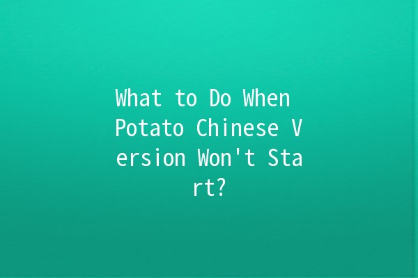 What to Do When Potato Chinese Version Won't Start? 🥔🚫