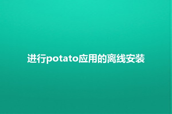 进行potato应用的离线安装 🥔✨