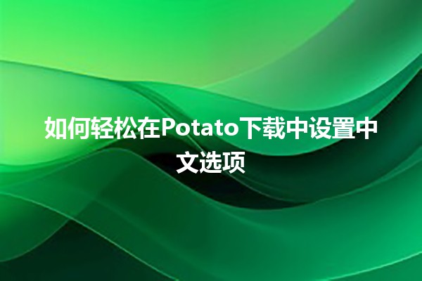 如何轻松在Potato下载中设置中文选项 🥔🈶️