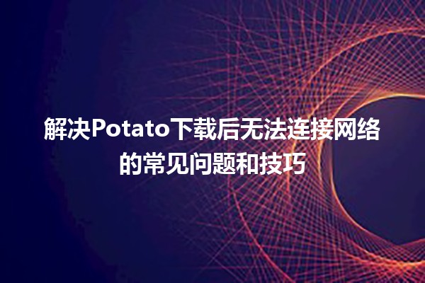 😩 解决Potato下载后无法连接网络的常见问题和技巧