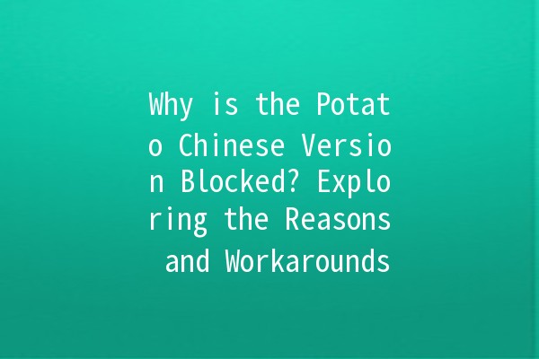 🥔 Why is the Potato Chinese Version Blocked? Exploring the Reasons and Workarounds 💻