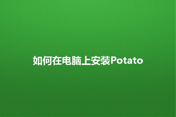 📥 如何在电脑上安装Potato 🍟