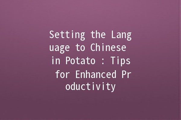 Setting the Language to Chinese in Potato 🍟: Tips for Enhanced Productivity