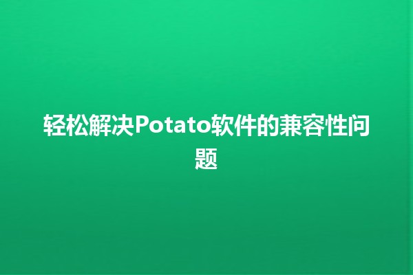 轻松解决Potato软件的兼容性问题🛠️✨