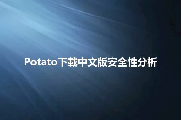 Potato下載中文版安全性分析🛡️🥔