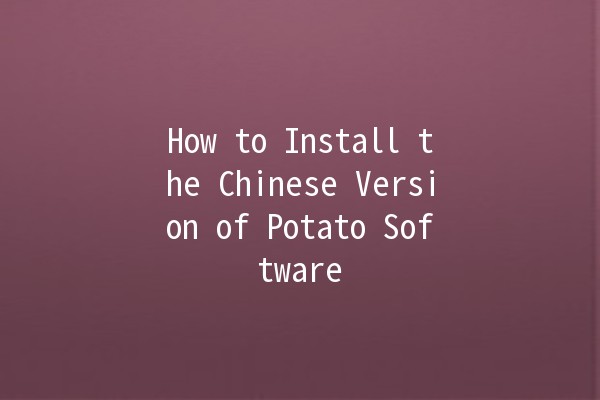 How to Install the Chinese Version of Potato Software 🥔📥